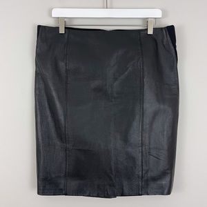 Dialogue Leather Pencil Skirt Machine Washable